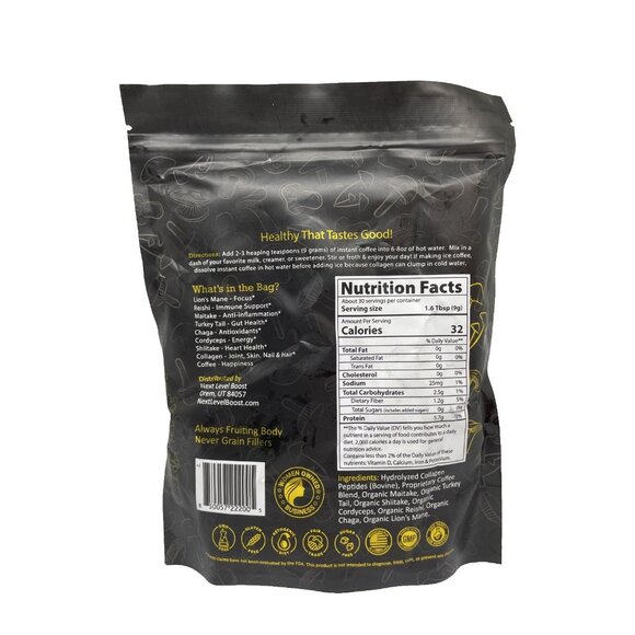Next Level Boost Instant Mushroom Coffee Collagen and 7 Essential 3 Pack Lot - Picture 3 of 3
